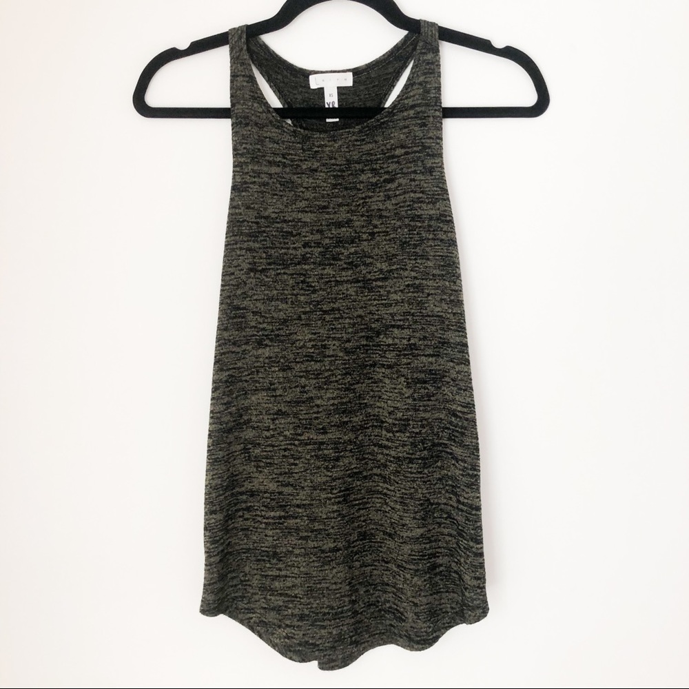 Leith Tank XS Green and Black from Nordstrom